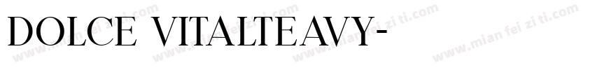 dolce vitalteavy字体转换